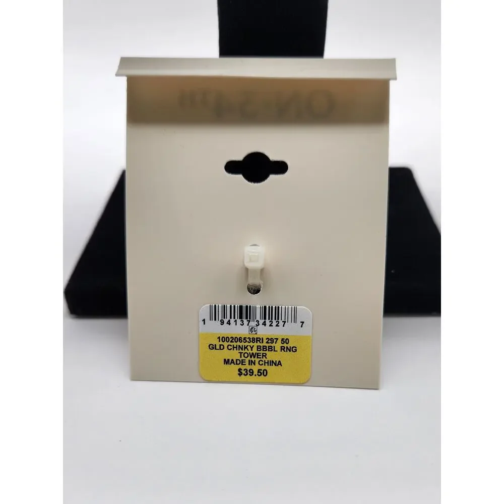 On 34th Gold-Tone Domed Band Ring Size 8 NWT